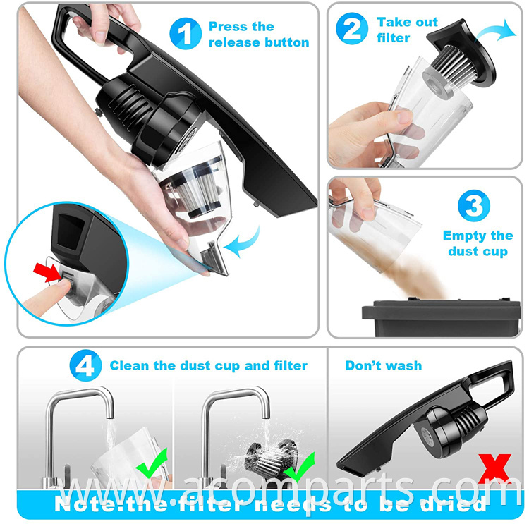 Most popular hot selling high advance cheap price wireless manual mini portable handheld vacuum cleaner for car cleaning